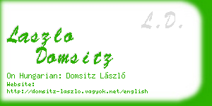 laszlo domsitz business card