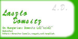 laszlo domsitz business card